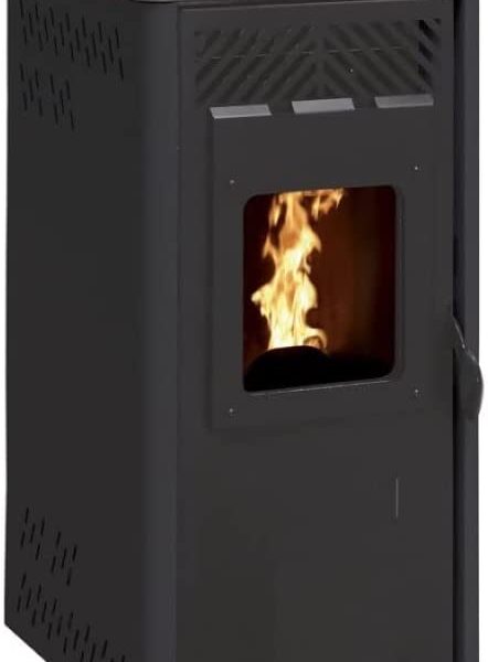 Estufa de pellets LUCIA 11KW - Negra + Mando a distancia