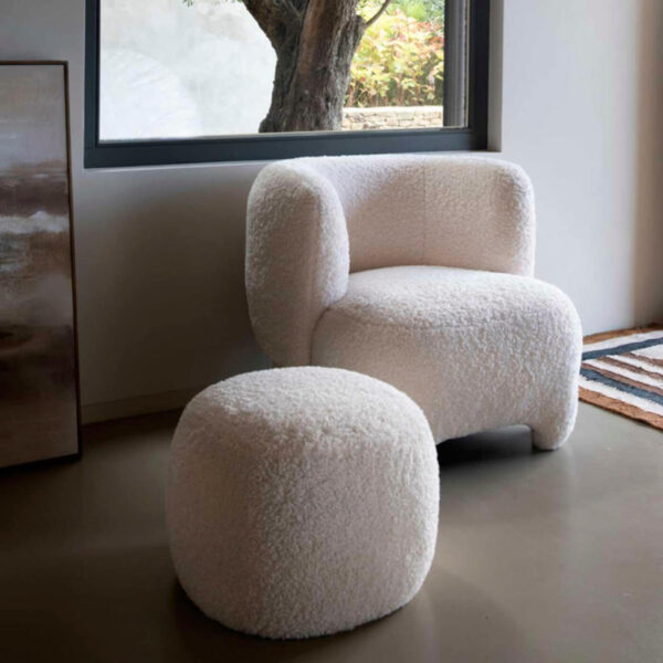 POUF DANA BORREGUITO BLANCO